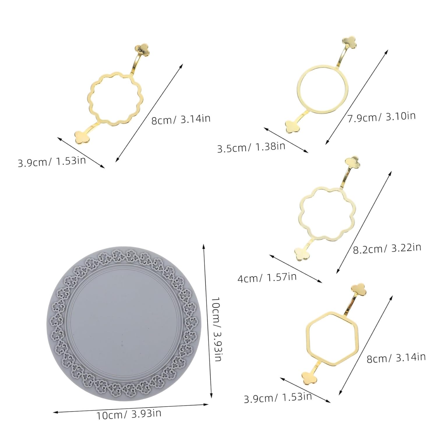 Metal Wax Seal Molds Kit DIY Molding Silicone Pad Set for Invitations Envelopes Scrapbooking