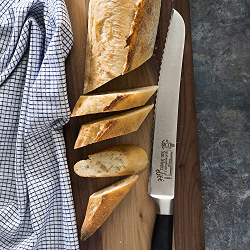 Messermeister San Moritz Elite 9” Scalloped Bread Knife - Fine German Steel Alloy Blade - Rust Resistant & Easy To Maintain #TOP5