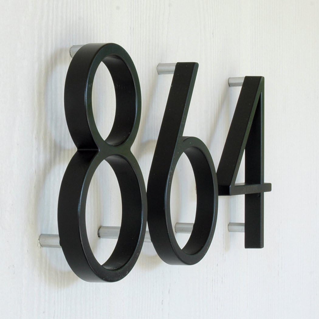 Brass Modern House Number 9, 5.5" x 8.25"