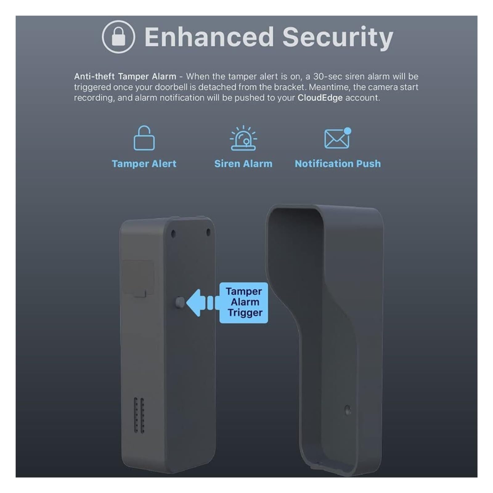 Timbre con vídeo Inteligente Videoportero con Cámara Timbre De Alta Definición 2K WiFi IP65 IP Inalámbrico para Exteriores Soporte Bidireccional para El Hogar oficinas y hogares