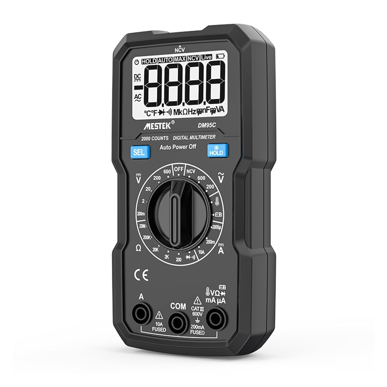 600V 10A DC Current NCV Digital Multimeter Auto Ranging AC/DC Voltage Meter Back Light Large Screen Multimeter Multitesters