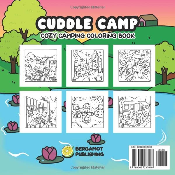 Cuddle Camp: A Bold and Easy Coloring Book for Teens and Adults Featuring Cozy Cuties, Animals Camping, Trekking, and Outdoor Adventures (Cute Friends Coloring) - Image 2