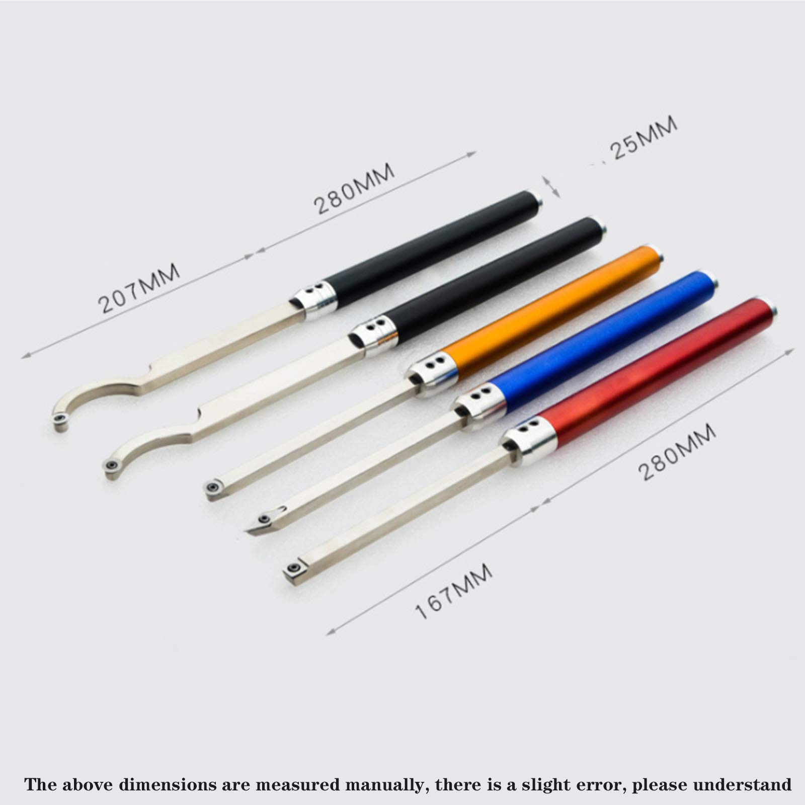 Scalpello, Utensili per Tornitura Del Legno Manico per Scalpello per Tornio con Punta in Metallo Duro per Hobbisti Del Legno/Golden Alloy Aluminum Handle