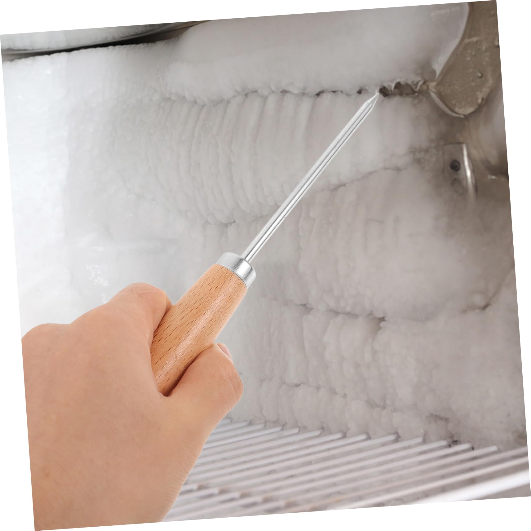 SOLUSTRE 3sets Stainless Steel Ice Pick with Handle Practical Ice Remover for Home and Kitchen Use 2pcs*3