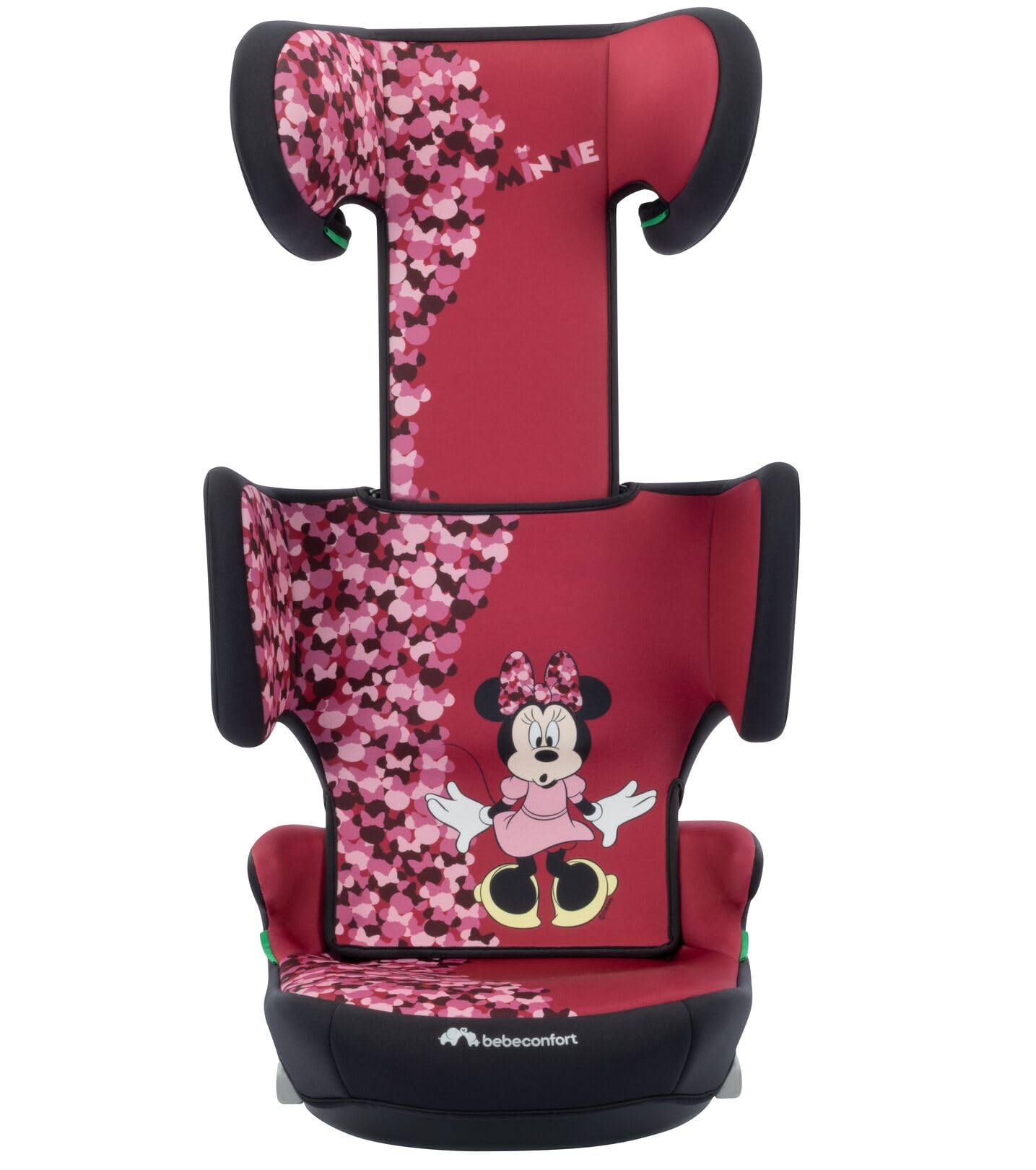 Bebeconfort Disney Hera i-Fix​, Silla de Coche Elevador Respaldo, 3,5-12 años (100-150 cm), Silla Coche Minnie Mouse, Plegable, Ligera (4,4 kg), 14 Posiciones Reposacabezas, Fun Minnie