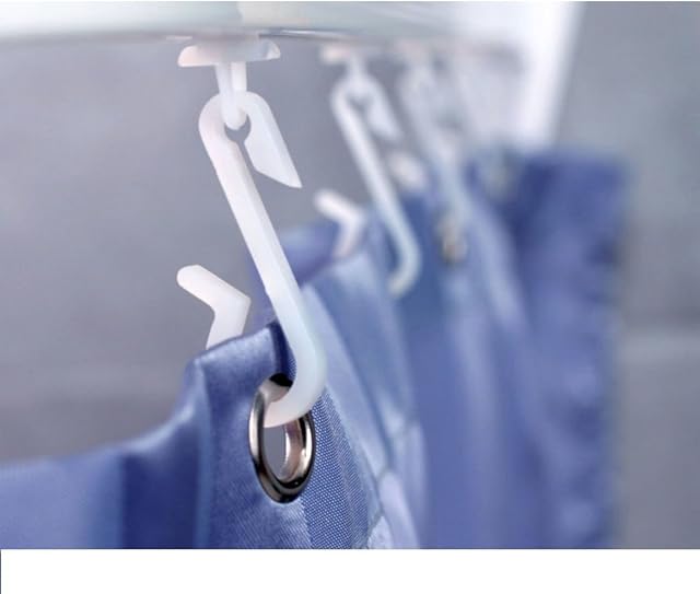 Euroshowers Replacement Shower Curtain Hooks and Gliders for Rail Bendi Bendy Track - Available as 6, 12, 18, 24, 36, 48 packs (24)