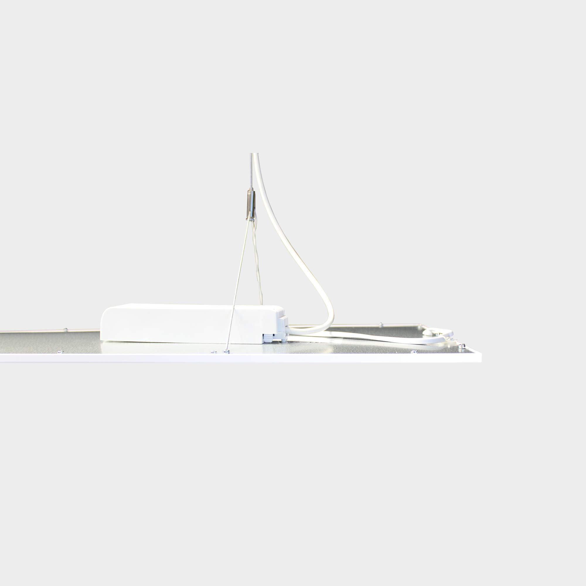 LED Pendelleuchte Panelleuchte 40 Watt 3600 Lumen 120cm 4000K | Neutralweiss, Inklusive Treiber, Runder Deckenbaldachin, Seilaufhängung