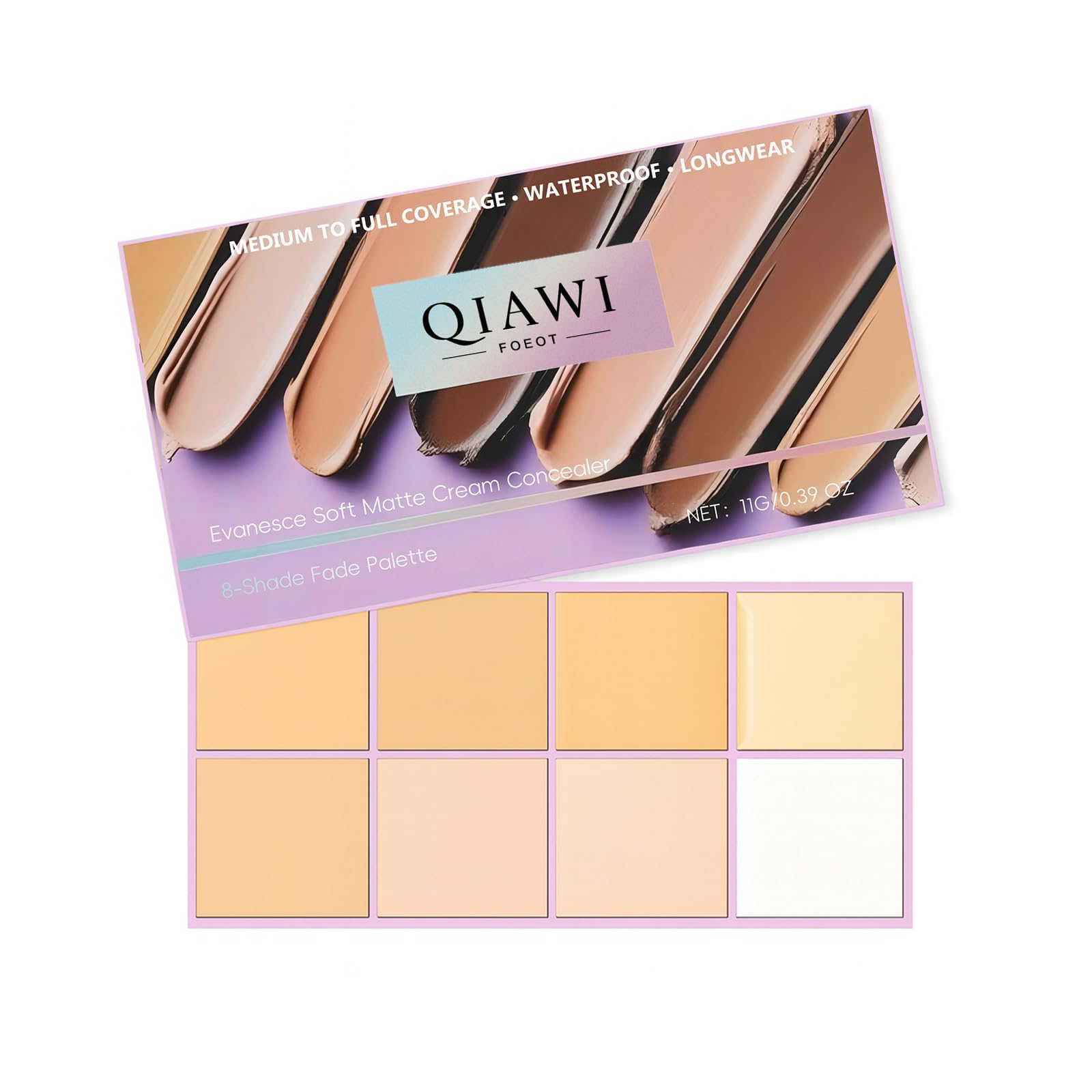 Foeot Qiawi Instant Flawless Coverage Concealer Evanesce Soft Matte Cream Concealer One Tap Smoothing for Picture Perfect Skin