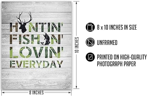 Miniatura 2 de Decoración de pesca y caza, decoración de pared de caza, regalos para cazadores y pescadores, decoración rústica de cabaña de caza, decoración de