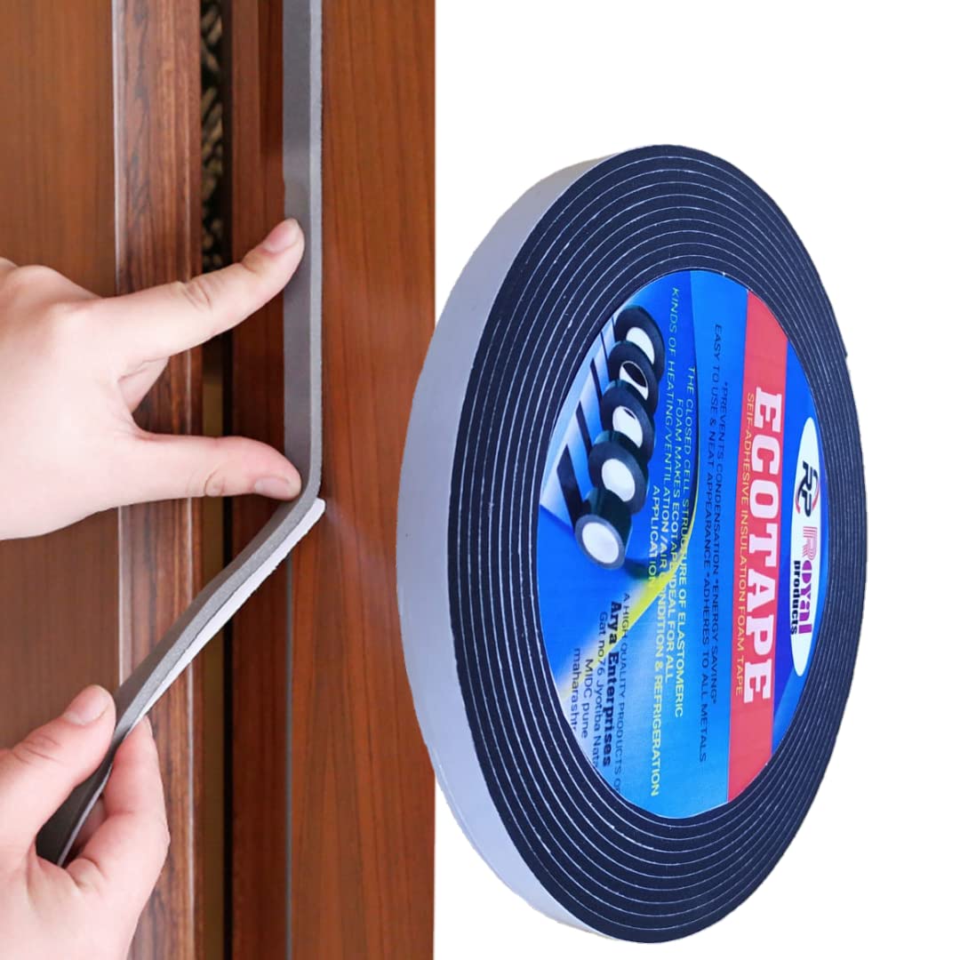 Royal sigle side high density adhesive foam tape, wheather strippling doors and windoow insulation Soundproofing (10 meter * 24 mm * 3mm thickness) (Pack of 1) (B0951WYFVK) Amazon Price History, Amazon Price Tracker