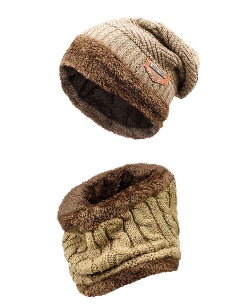 Beanie Hat Scarf Gloves Set Winter Knitted Hat Neck Warmers Touch Screen Driving Gloves Unisex-image-21