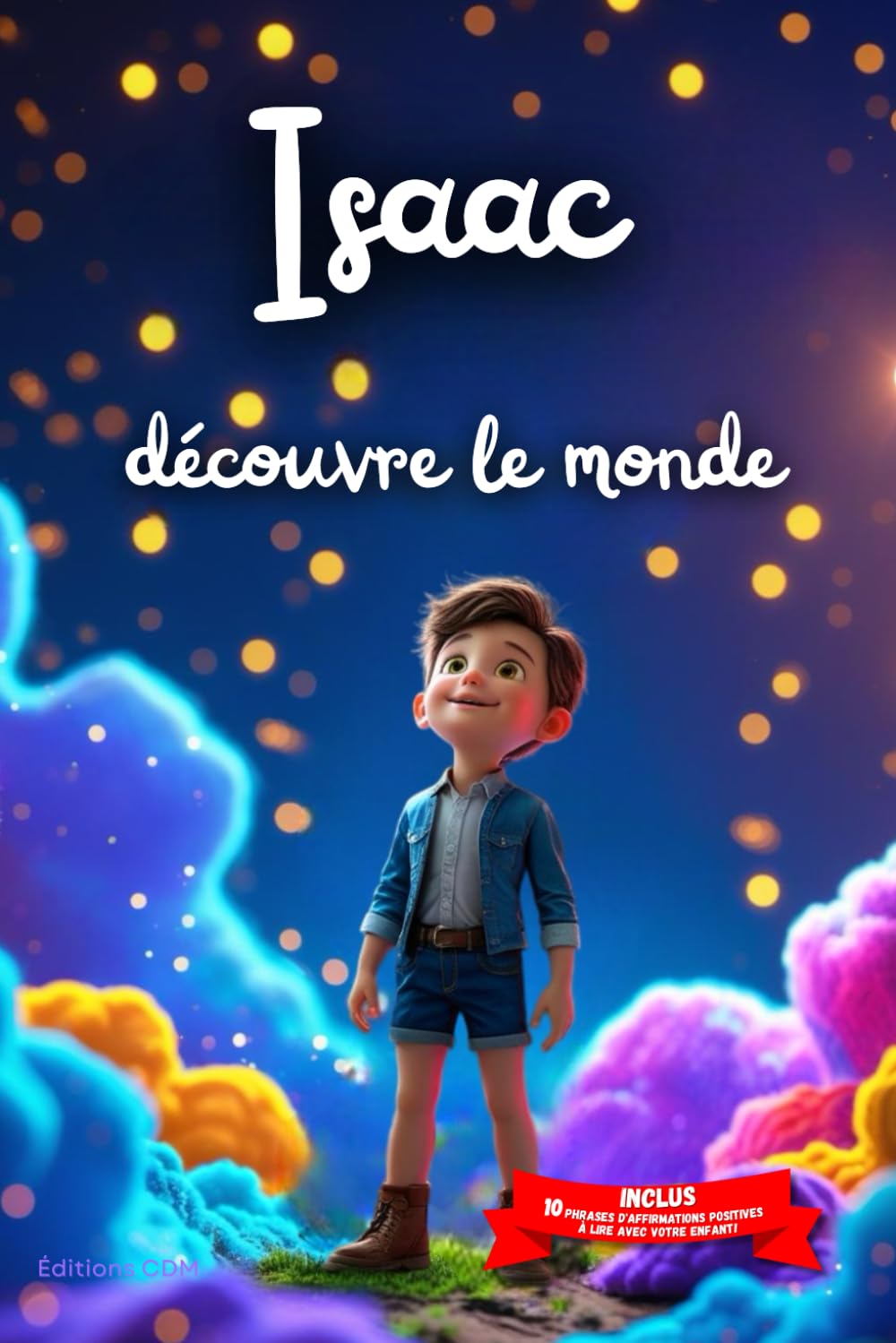 Isaac découvre le monde: Livre personnalisé prénom, mini-histoires magiques, aventures, confiance en soi, leçons de vie, affirmations positives, ... en famille, endormissement paisible : Isaac
