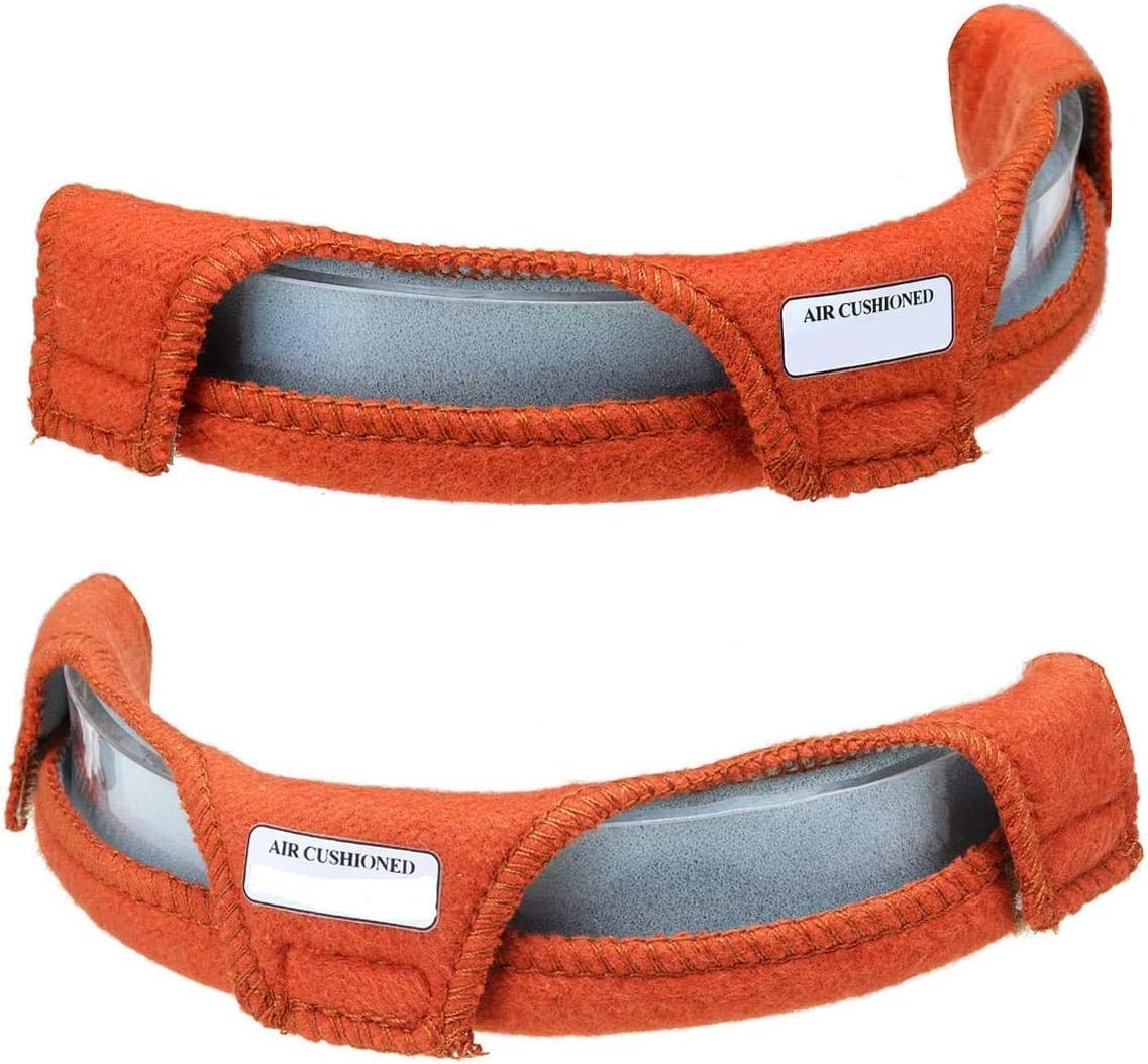 2Pcs Hard Hat Helmet FR Sweatsopad Air Cushioned 20-3200V Sweatband - Sweatband - Sweat Bands Washable (Orange)