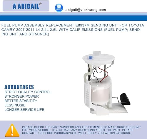 Miniatura 2 de Ensamble de módulo de bomba de combustible eléctrica con unidad de envío de reemplazo para Toyota Camry 2007-2011 l4 2.4L 2.5L