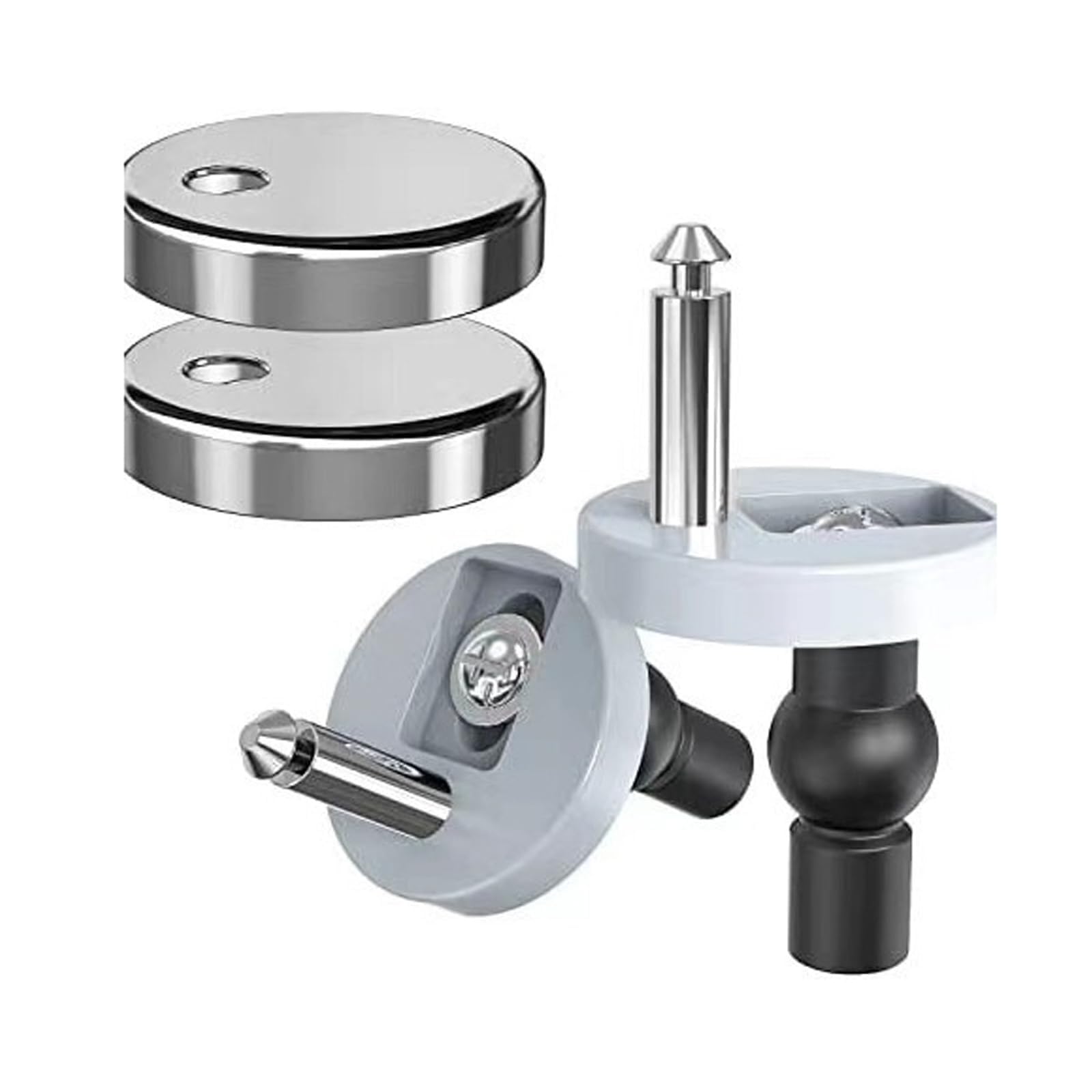 Oiieco 2 Pcs Quick Release Toilet Seat Fixings, Toilet Seat Screws, Universal Toilet Seat Hinge Fittings