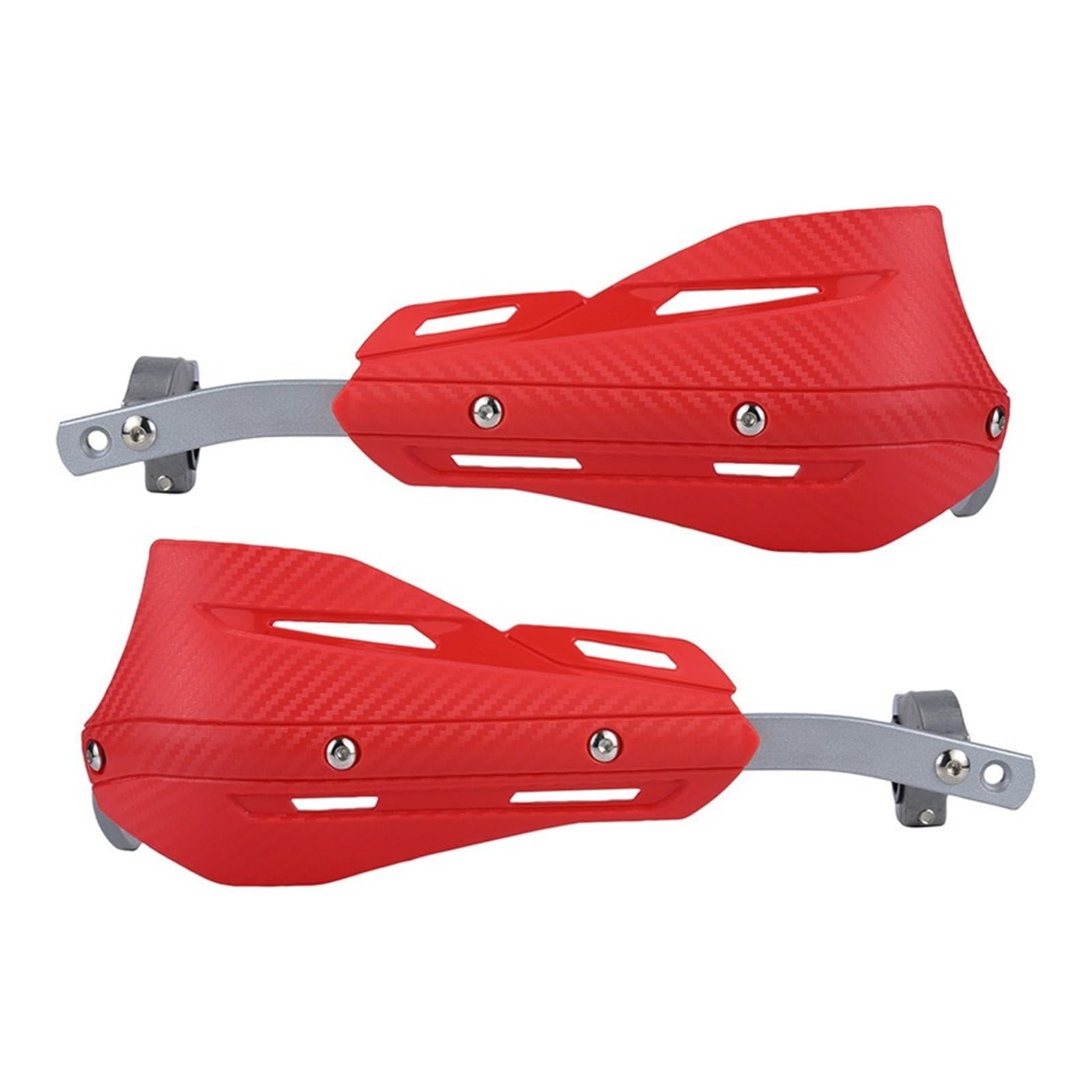 Fit Range 7/8 "22mm 1/8" 28mm Moto Universale Mano CR CRF XR EXC Enduro Guard Manubrio Paramani Protector (Color : Red)