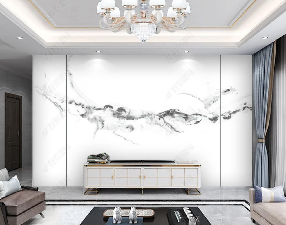 Poster géant mural marbre blanc Jazz pour une chambre lumineuse