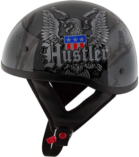 Miniatura 2 de Outlaw Helmets HT1 Hustler - Casco de motocicleta para hombres y mujeres, aprobado por DOT para adultos, unisex, para bicicleta, ATV, UTV, Chopper