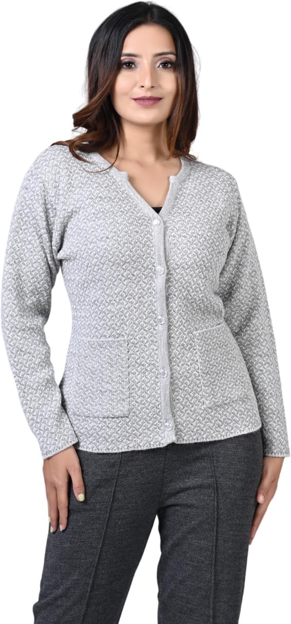 twenty me Winter Wear Casual Full Sleeve with Pockets Women's Cardigans (2287)-picture-6