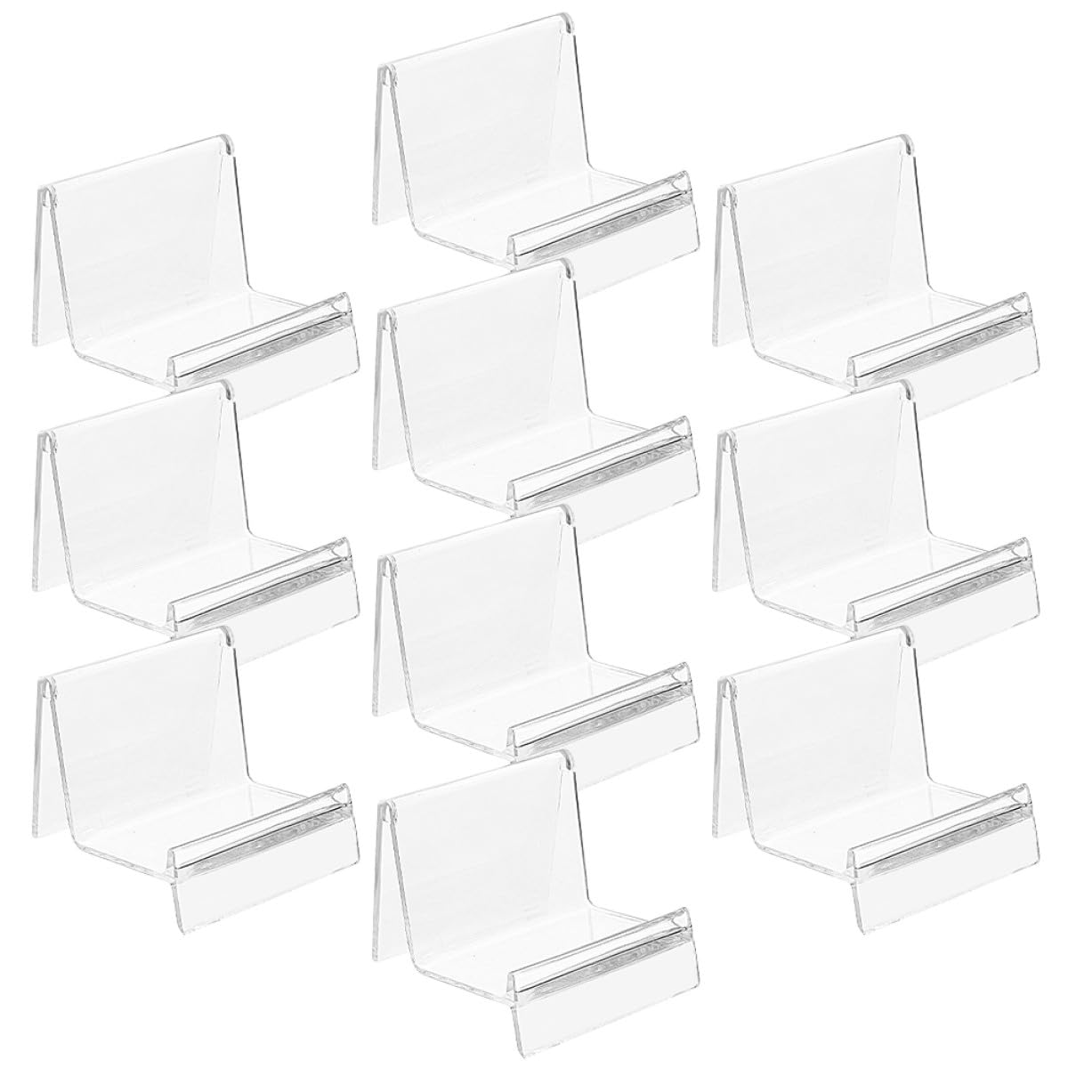 Yardwe Expositor de Billeteras Multiusos Transparente de Ps para Escritorio, 20 Unidades, Tamaño 7 Cm, Soporte para Bolsos y Organizador de Carteras para Oficina y Tienda