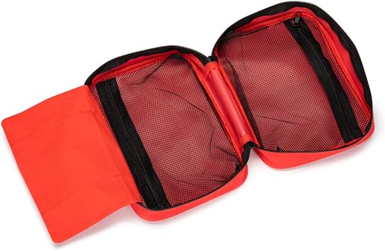 Red First Aid Bag Empty Travel Rescue Pouch Medical Bags First Responder Storage Compact Survival Medicine Emergency Bag for Car Home Office Kitchen Sport Outdoors (LB)