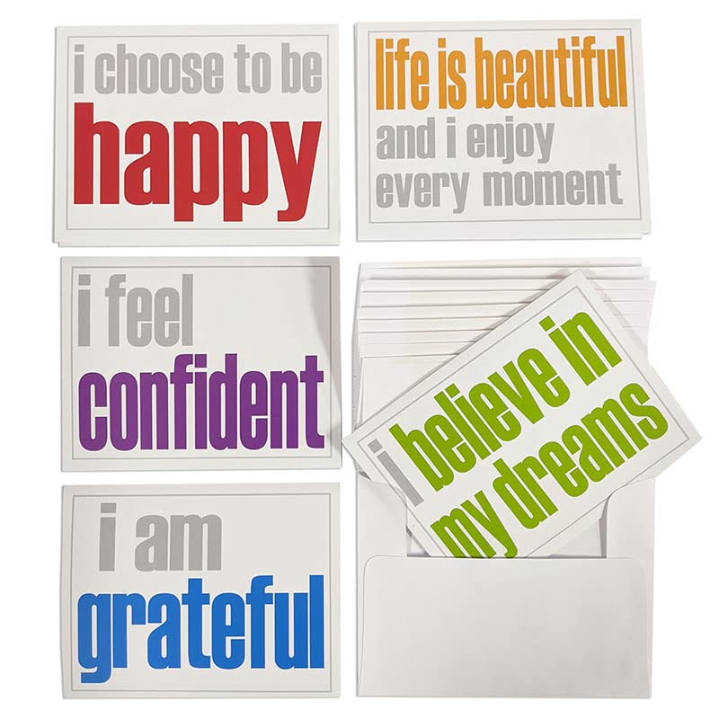 Image of Inspired Minds Note Cards with Envelope, Confidence Booster Set, 2 Each of 5 Titles, Set of 10