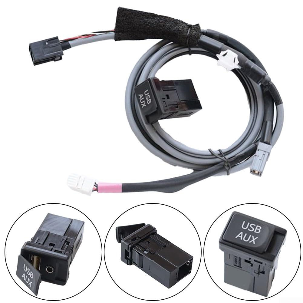 USB AUX Interface Adapter Kabel für Toyota 2014-2017, RAV4 2013-2017, Corolla 2017, Highlander 2016-2017, 2015-2017, ABS Schwarz OEM 86190-0R010 86190-06030 In