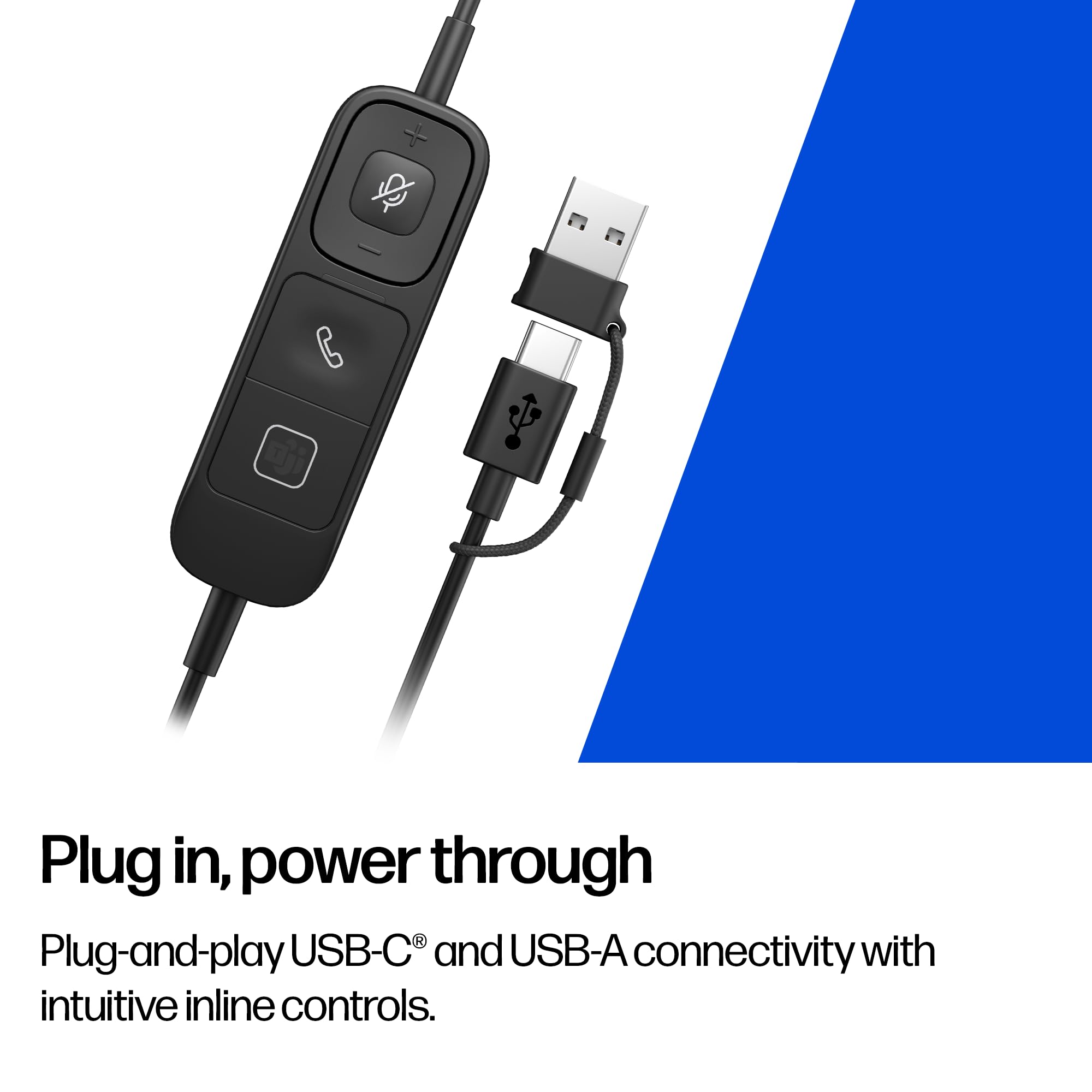 Zestaw słuchawkowy HP Poly Mission 810 USB-C Mono z aktywną redukcją szumów (ANC), izolacja od hałasu i koncentracja, mikrofon z redukcją szumów z SI, PC i Mac