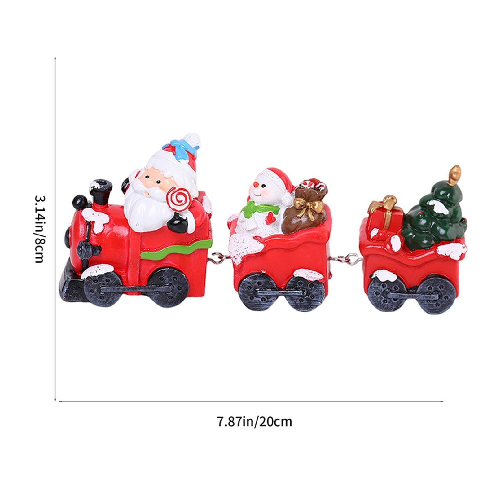 Weihnachtseisenbahn-Set,Weihnachtsspielzeugeisenbahn-Set - Niedliche Weihnachtsdekoration, Weihnachtszug-Sets, kleines Zug-Set - Weihnachtszug-Figur, Lernspielzeug, tragbares