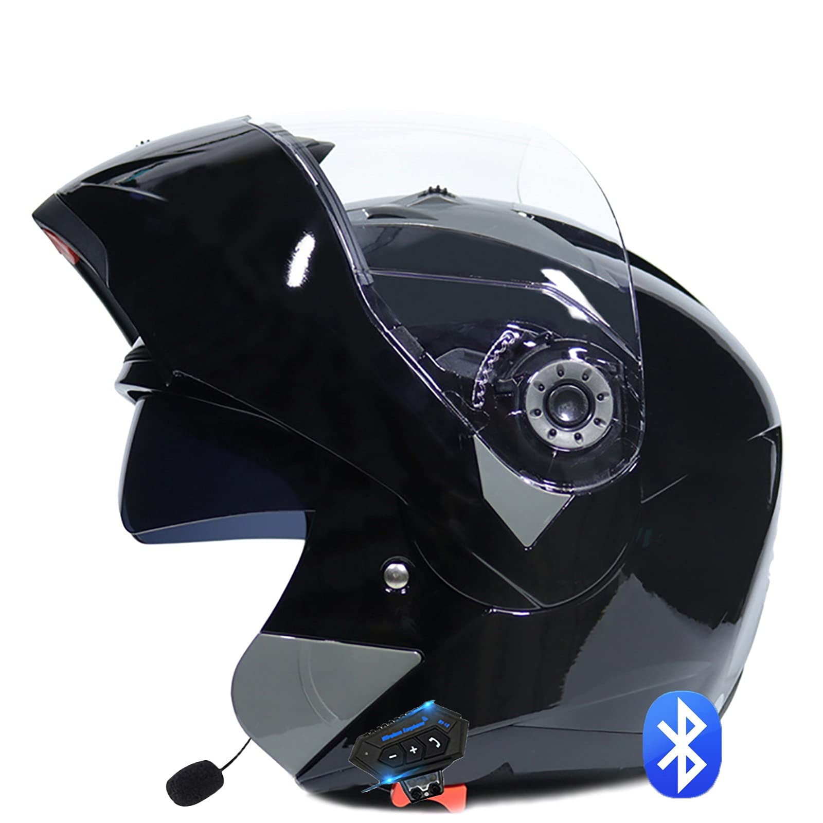Buy Motorcycle Modular Bluetooth Helmet,Bluetooth Integrated Motorbike Full Face DOT Approved