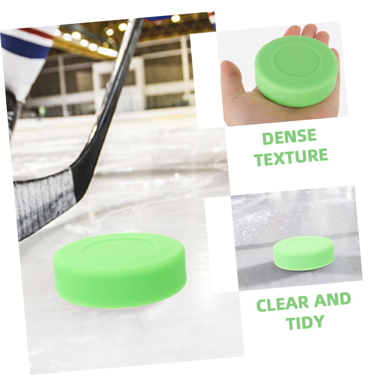 GOOHOCHY Roller Skating Ice Hockey Pucks 2 Pack Training Pucks for Sports Enthusiasts PVC Material