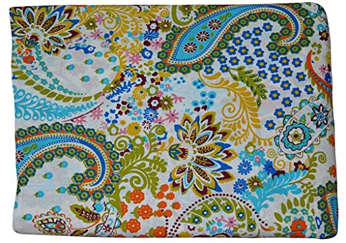 5 Yard Indian Print Cotton Fabric by Yard, Natural Dyes Sanganeri Indian Cotton Fabric Hand Block Printed Handmade Cotton Fabric