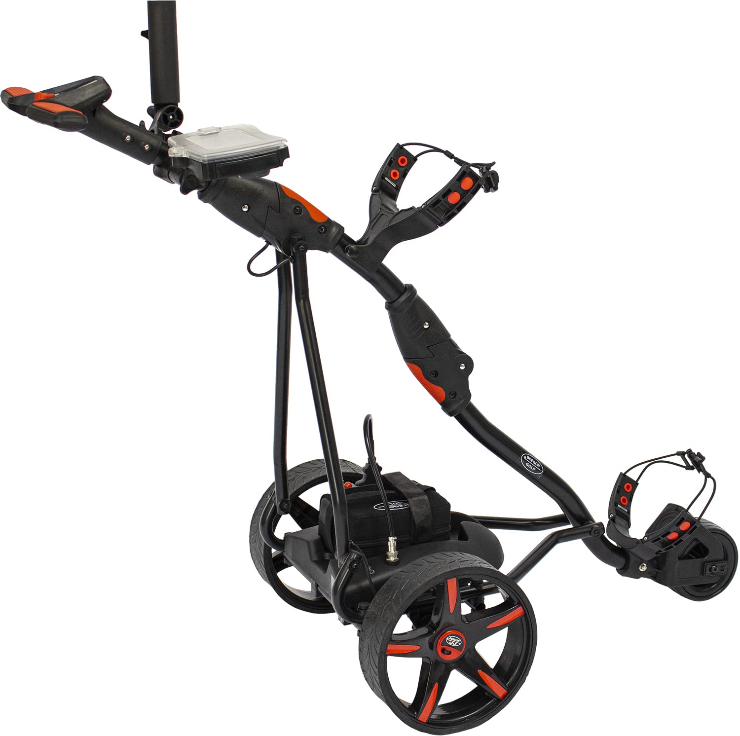 BeeGon Golf Elektro-Golftrolley GT-S500T Pro Black-Red mit 20Ah Lithium-Akku