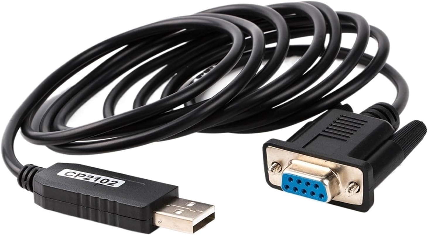 USB to Serial Converter USB RS232 Serial to DB9 Female Adapter Converter CP2102 Null Modem or Terminal Device Cable(Standard pinout)