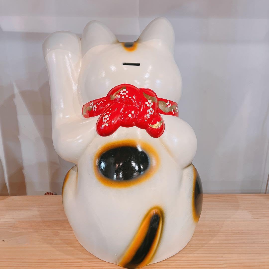Amazon.co.jp: レトロ 常滑焼 超特大 招き猫 15号 高さ48