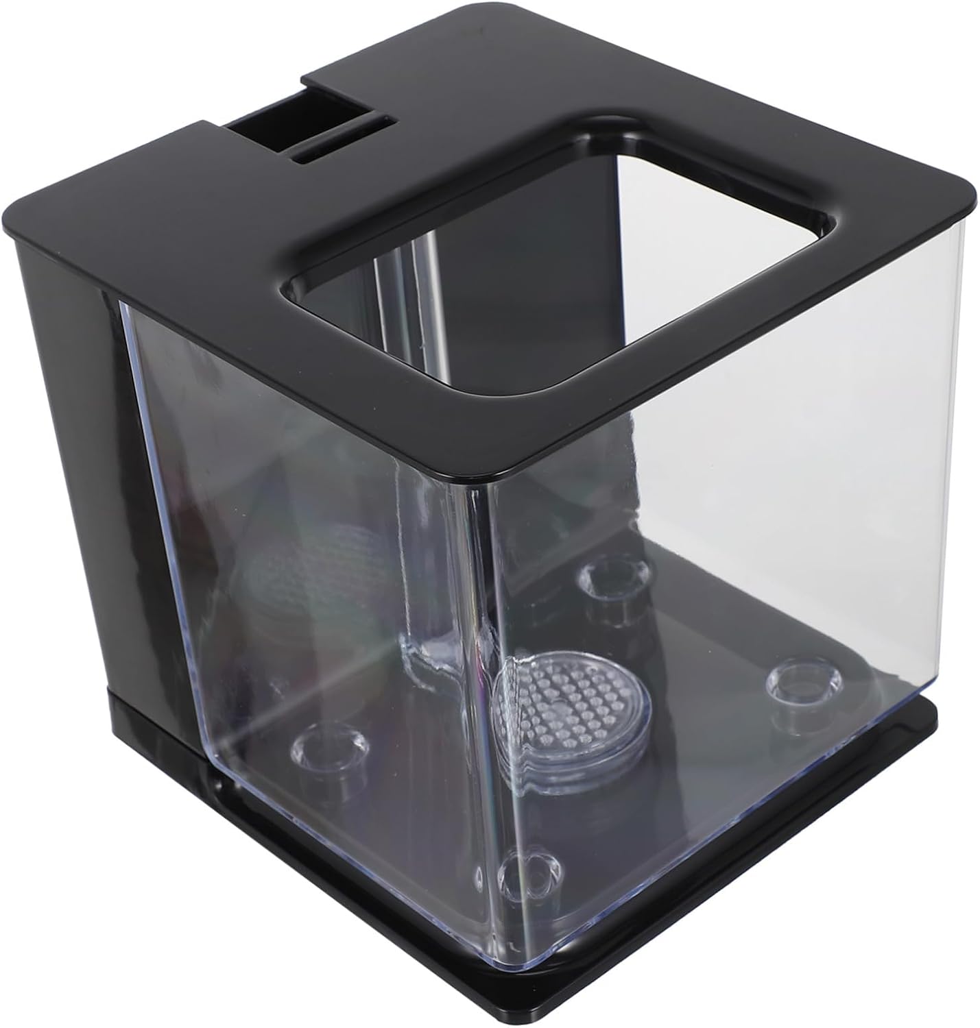 YARNOW Easy to Clean Small Fish Tank Self-Cleaning Aquarium Acrylic Fish Tanks for Decor Desktop Wall Mount