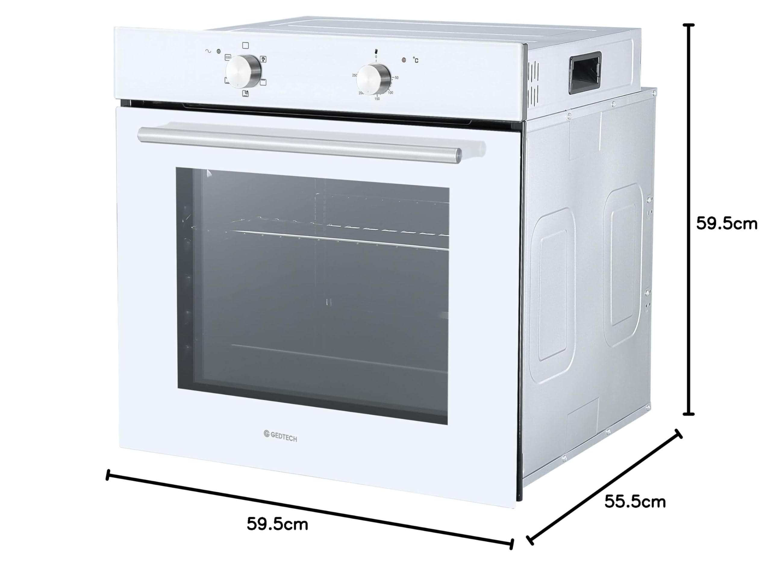 GEDTECH Four encastrable multifonctions GFO76WH - 76L - Grill - Fonctions vapeur (Blanc)
