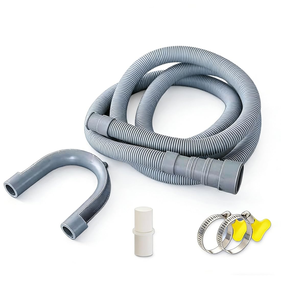 Manguera Desague Lavadora, Tubo Desagüe universal Lavavajillas, juego de extensión, con conector y abrazaderas, para Lavadora y Secadora, Aparatos de Aire Acondicionado, manguera de desagüe de 1.5M