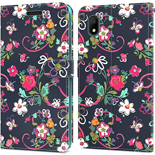 CoverON Wallet Pouch for Alcatel Apprise Case/Glimpse/Volta Phone Case, RFID Blocking Flip Folio Stand PU Leather Cover - Floral Design