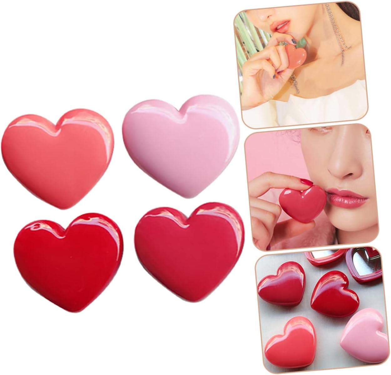 20pcs Makeup for Girls Heart Shape Lipstick Containers Compact Empty Highlighter Cases Diy Makeup Kit
