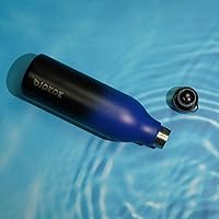 Vista 304 de BJPKPK Botellas de agua aisladas, botella de agua de metal de acero inoxidable de 18 onzas con correa, termo a prueba de fugas sin BPA, tazas