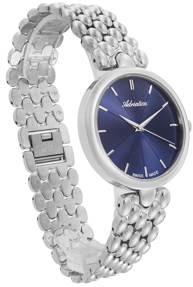 Adriatica Zegarek Unisex A3770.5115Q z Bransoletą Stalową, Mechanizm Kwarcowy, Wodoszczelny 30M