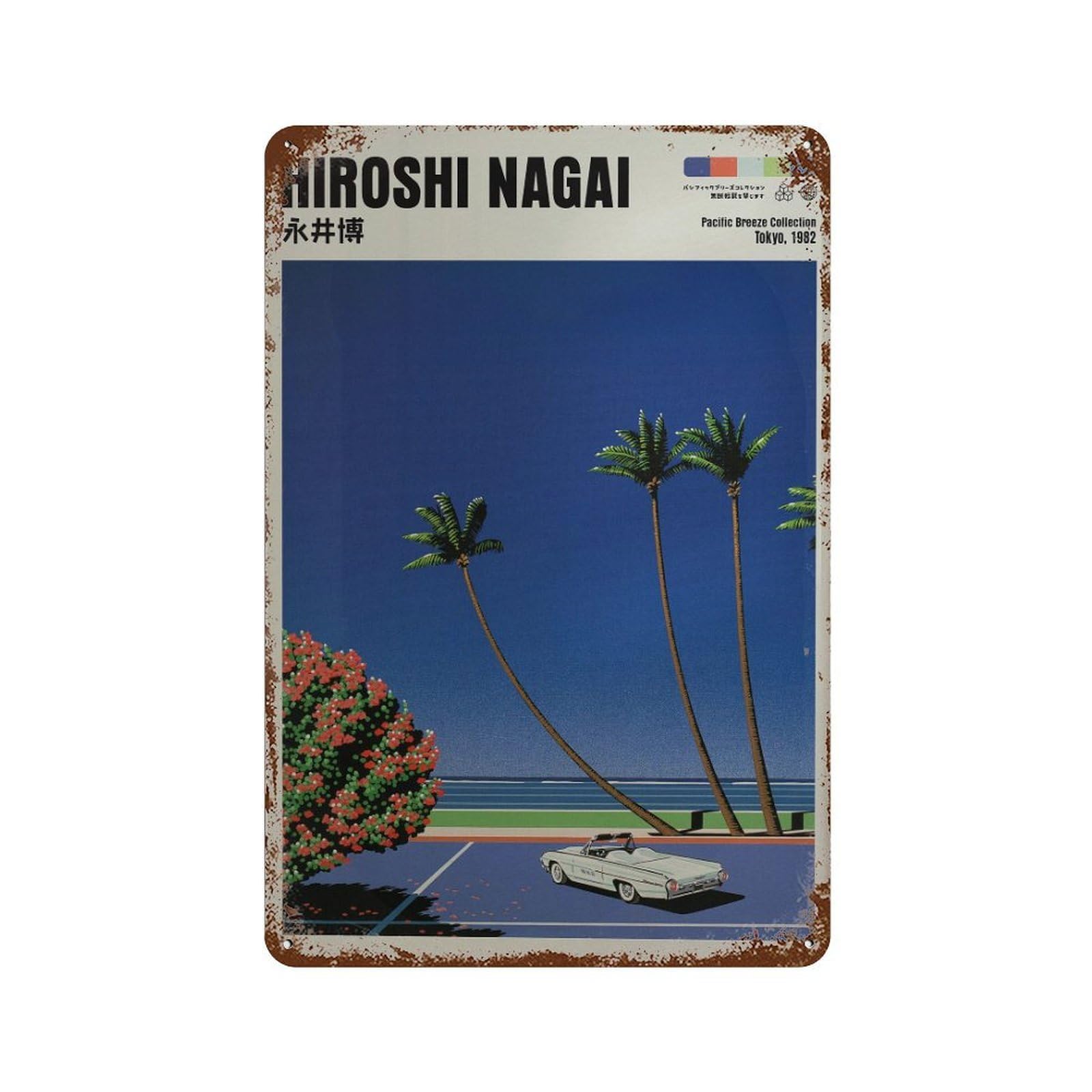 xiaoxiaoshen Hiroshi Nagai Japanese City Pop. Vaporwave Wall Decor Art Metal Tin Poster Modern Home Decor Art Home Bar Shop Decorations Vintage Sign 30x20cm