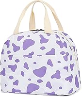 Vista 14 de Lonchera para niñas y mujeres, reutilizable, aislada, para la escuela, el trabajo, picnic (lunares)