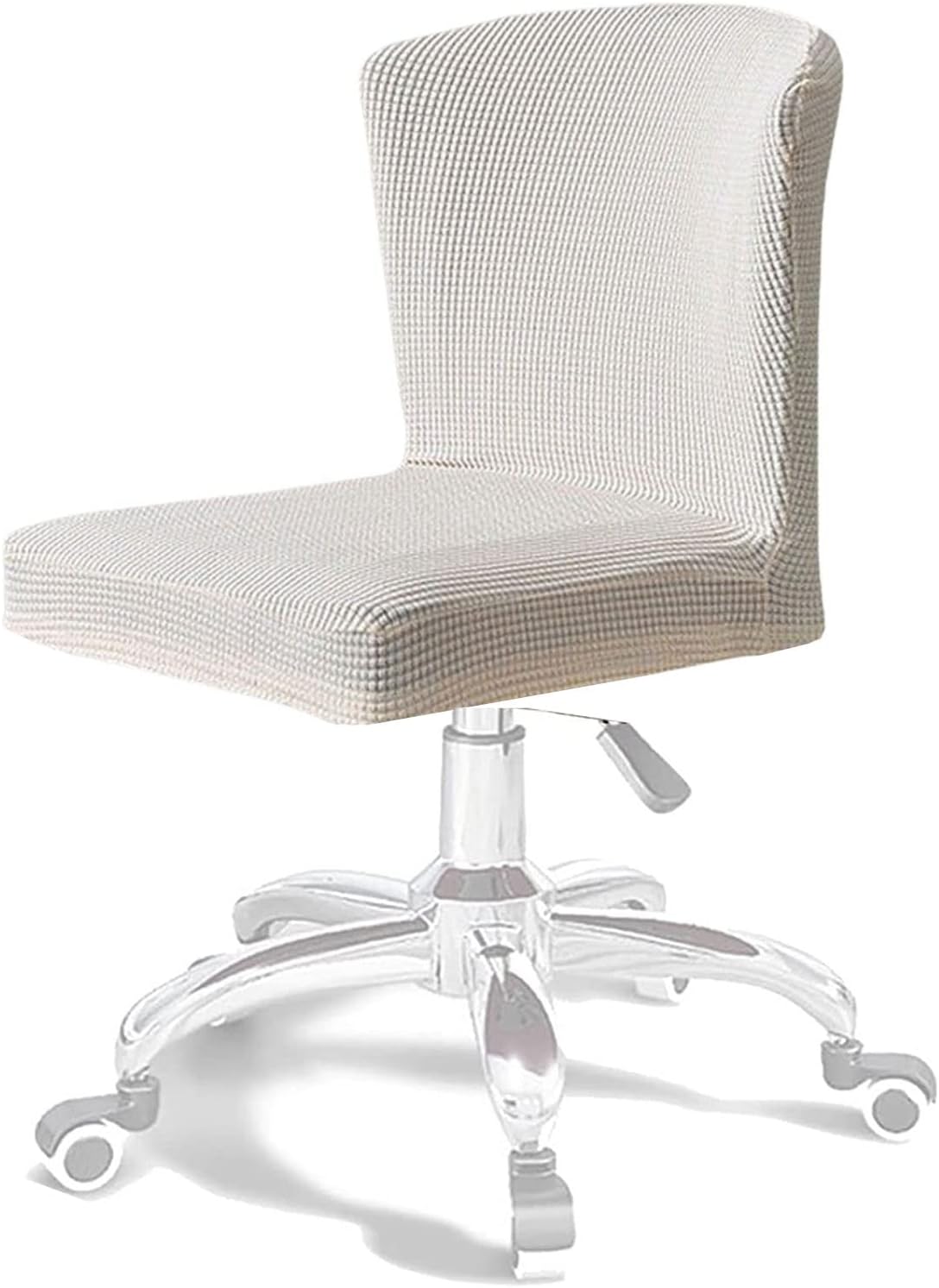 Curved Back Accent Dining Chair Slipcover, Swivel Slip Covers for Counter Height Bar Stools, Armless Bar Stool Chair Covers