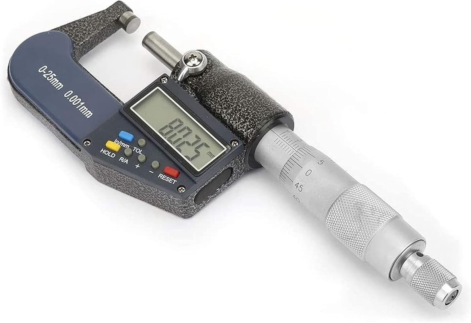 Cyfrowe Narzędzie Do Pomiaru Mikrometru 0-25 Mm Elektroniczny Mikrometr Cyfrowy 0,001 Mm Miernik Grubości I Zestaw Kluczy Do Pomiaru Grubości