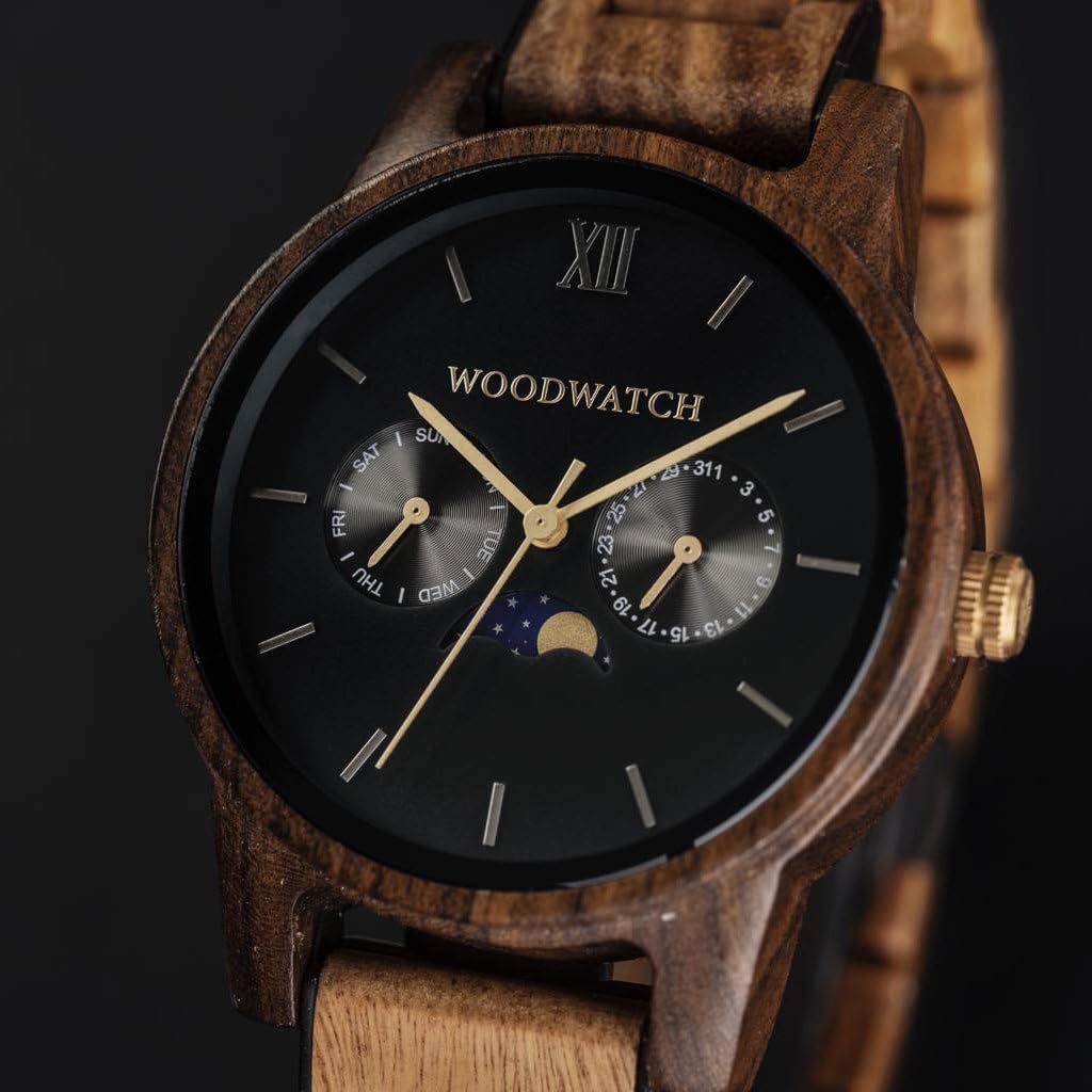 Dark Forest | Il WoodWatch ufficiale | Orologio in legno, Nero, Bracciale