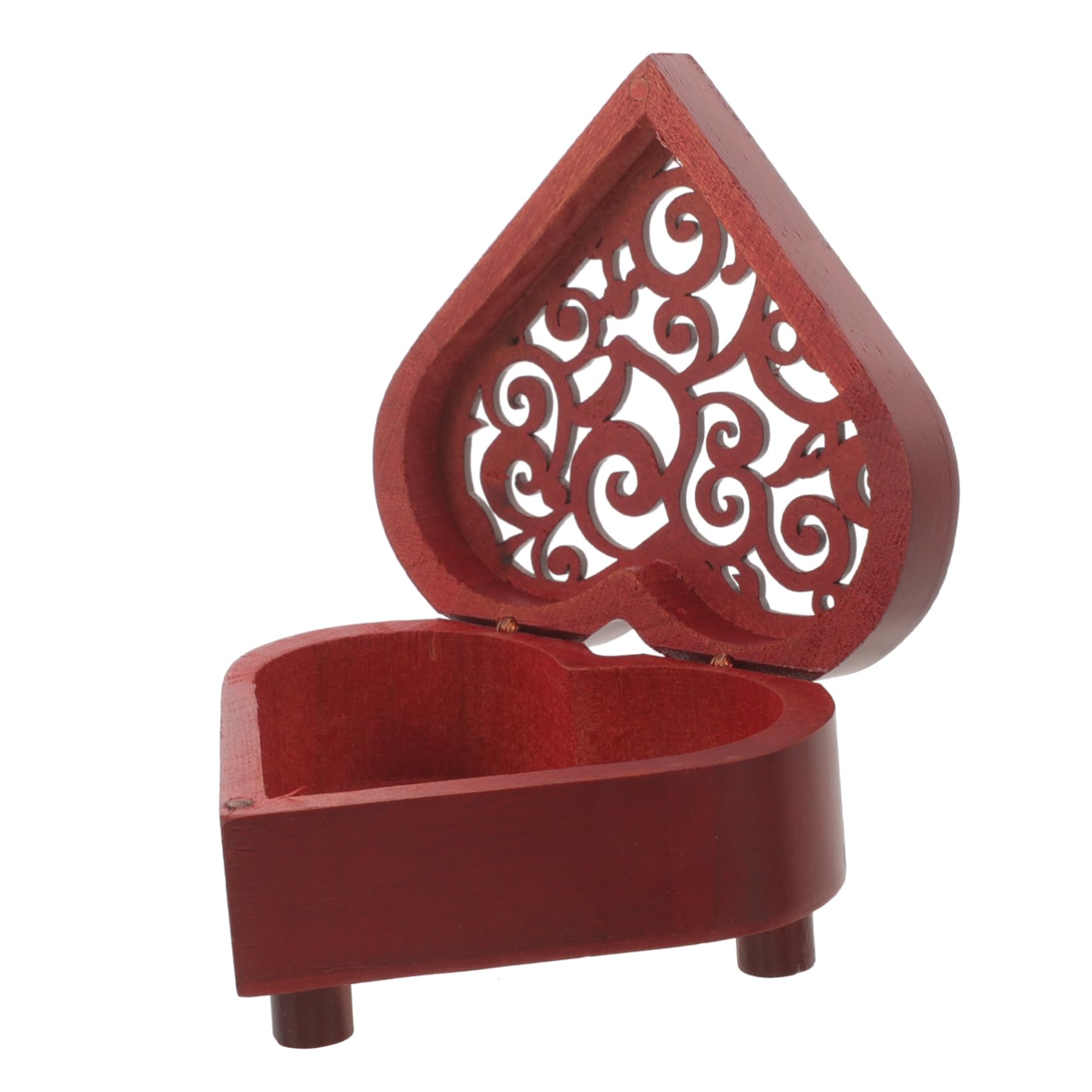 ABOOFAN 4piezas Caja Musical De Madera Retro Diseño De Corazón Hueco Para De Cumpleaños y Decoración De Fotografía Para Festivales y Eventos Especiales
