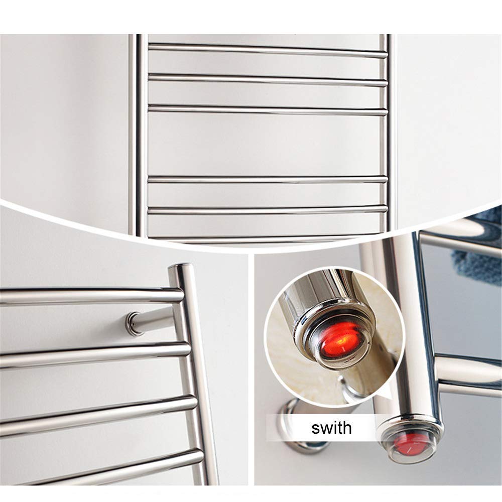 Toallero eléctrico calefactado, radiador toallero calefactado de Acero Inoxidable, Calentador de Toallas eléctrico para baño doméstico, Hotel de Lujo.