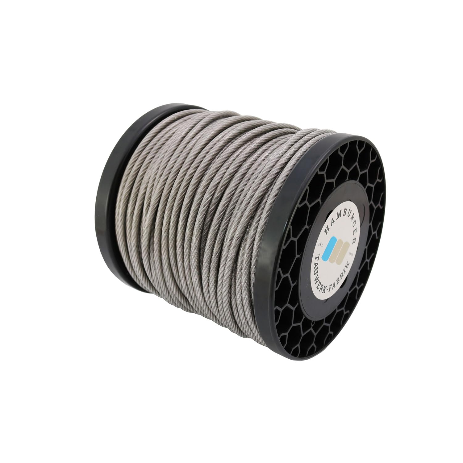 100 Meter - Edelstahldrahtseil 7x7-3mm/4mm PVC-transparent ummantelt V4A Inox rostfrei Drahtseil Stahlseil Geländerseil
